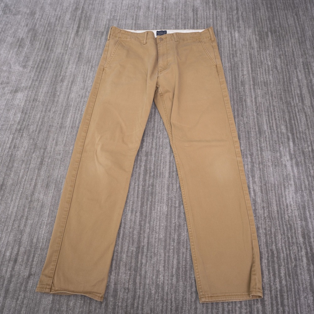 Levi Strauss & Co Chino Pants Mens 33x30(27.5) Tan Excellent Straight Leg Khakis